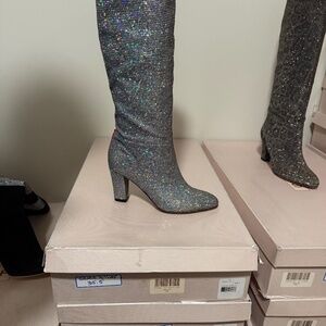 Sjp studio scintillate silver boots